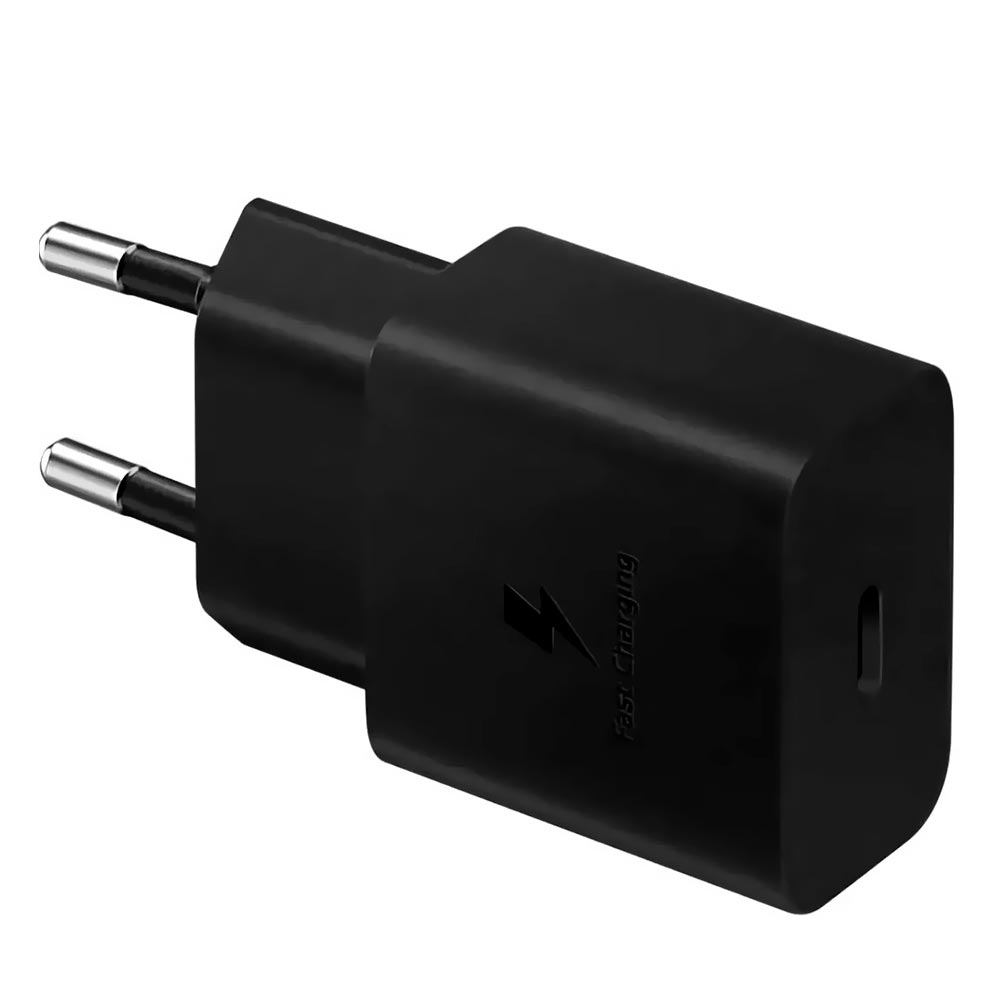 Carregador Tomada Samsung EP-T1510XBEGWW Type-C + Cabo Type-C / 15W - Preto