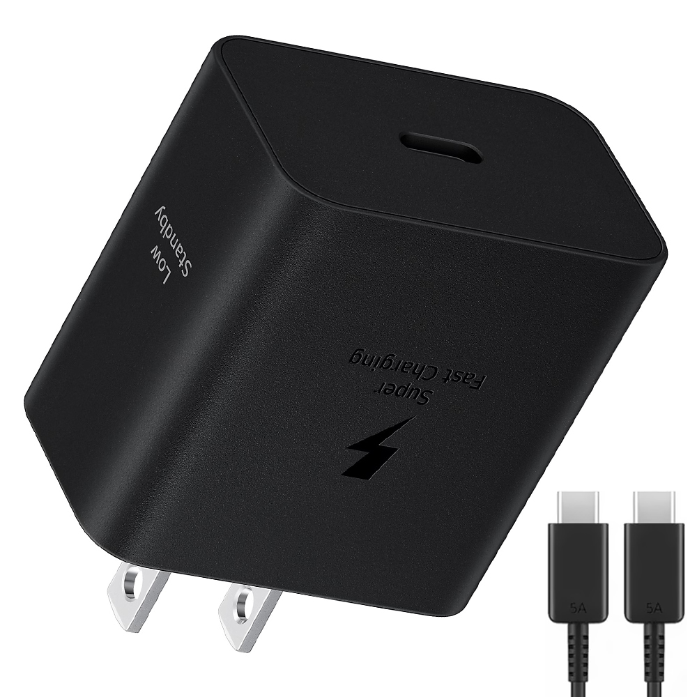 Carregador Tomada Samsung EP-T4511XBEGCA USB-C / 45W - Preto + Cabo USB-C