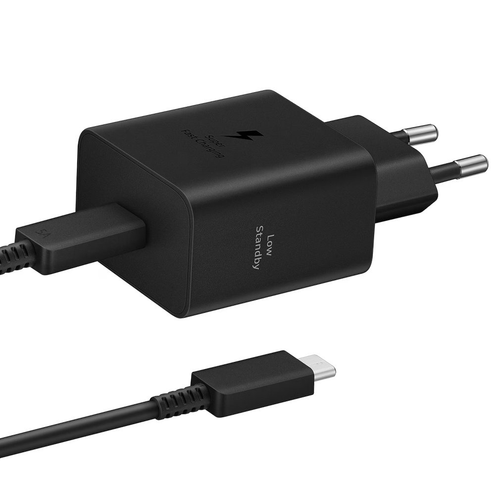 Carregador Tomada Samsung EP-T4511XBEGWW USB-C / 45W - Preto + Cabo USB-C