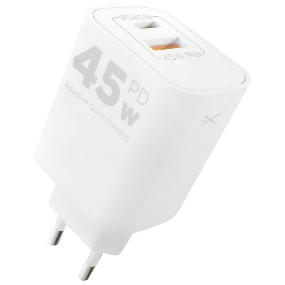 Carregador Tomada Xaea MOD04 Supreme USB / USB-C / 45W - Branco
