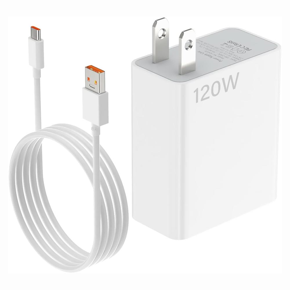 Carregador Tomada Xiaomi MDY-13-EG + Cabo Type-C / USB / 120W - Branco
