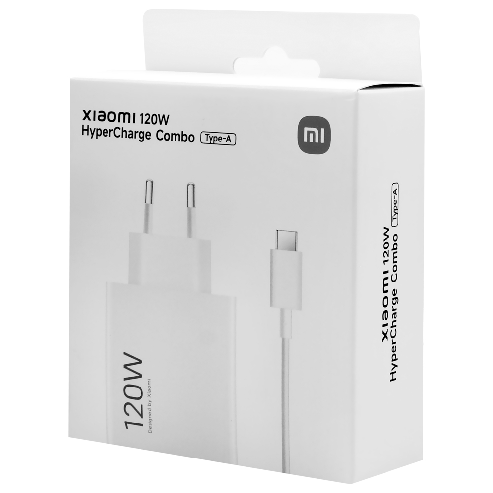 Carregador Tomada Xiaomi MDY-14-EE USB-C / 120W - Branco + Cabo USB / USB-C