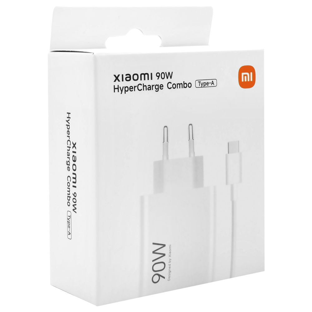Carregador Tomada Xiaomi MDY-15-EK USB / 90W - Branco + Cabo USB / USB-C