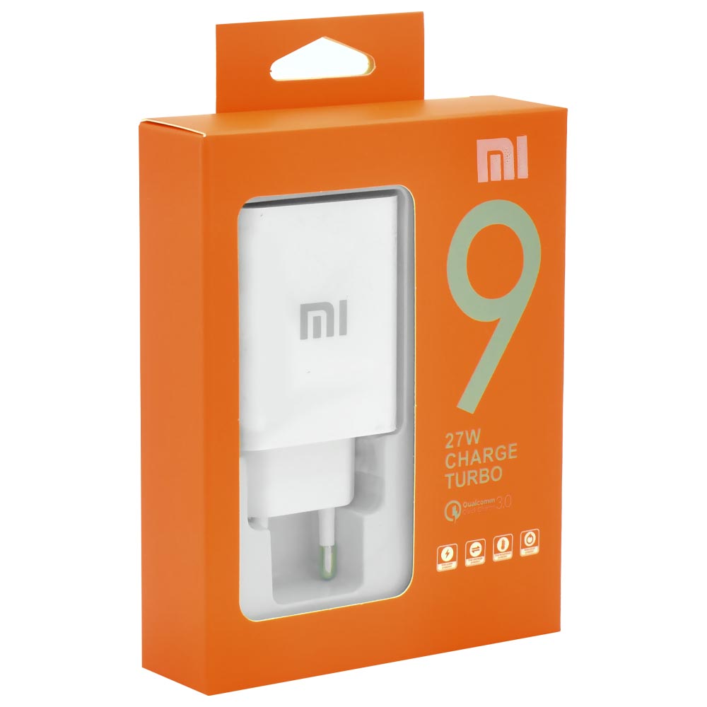 Carregador Tomada Xiaomi Mi 27W + Cabo Type-C / USB / 1M - Branco