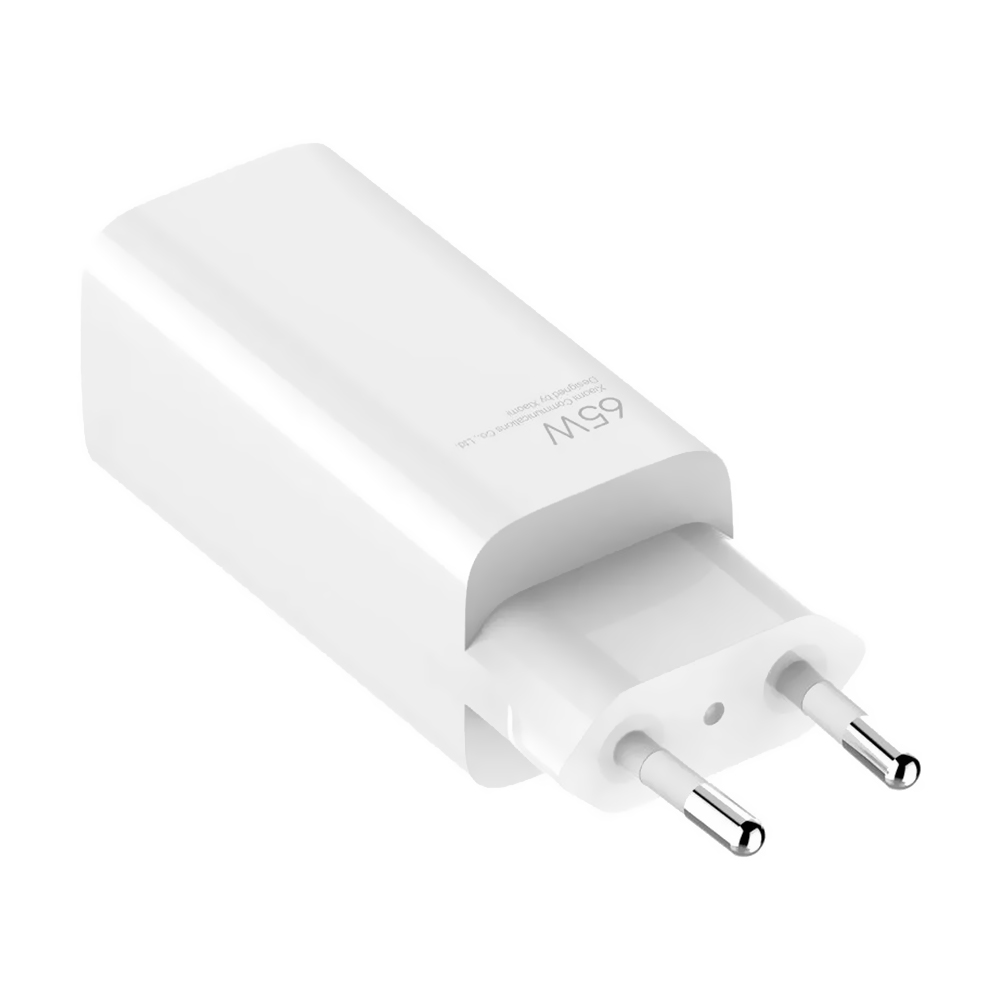 Carregador Tomada Xiaomi Mi Gan Charger AD652GEU Type-C / USB / 65W - Branco + Cabo Type-C