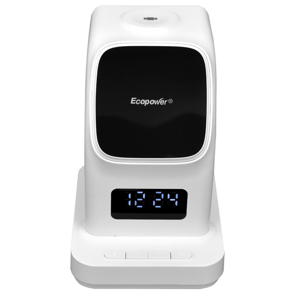 Estação de Carregamento Ecopower EP-C836 Magnético Wireless / 15W - Branco (5 em 1)