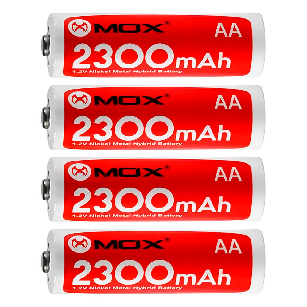PILHA RECARR. MOX MOB4AA23 1.2V C/4 AA 2300MAH no Paraguai Visão Vip