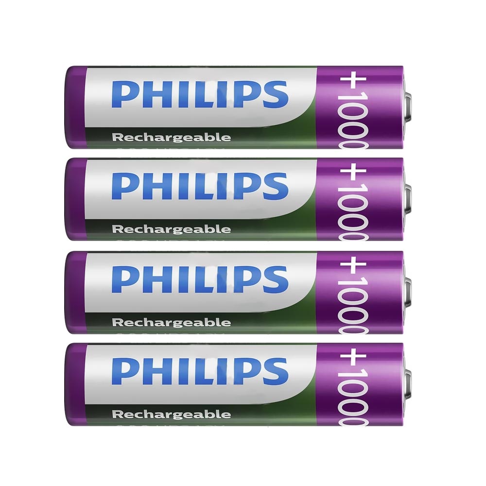 Pilhas Recarregável Philips AAA com 4 Pilhas / 1000MAH - R03B4RTU10/97