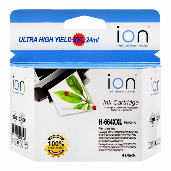 Cartucho de Tinta Ion F6V31A H-664XL - Preto