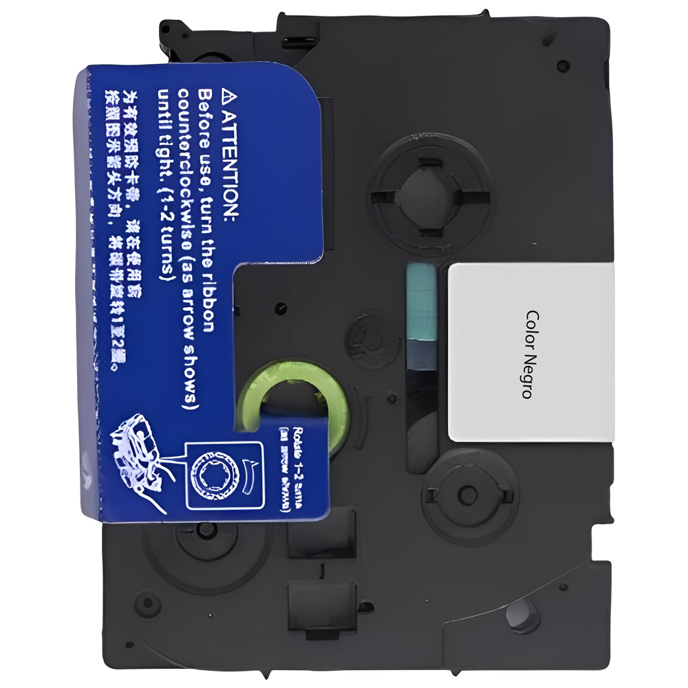 Fita Adhesiva para Rotuladora Quanta QTBLA128 - Preto