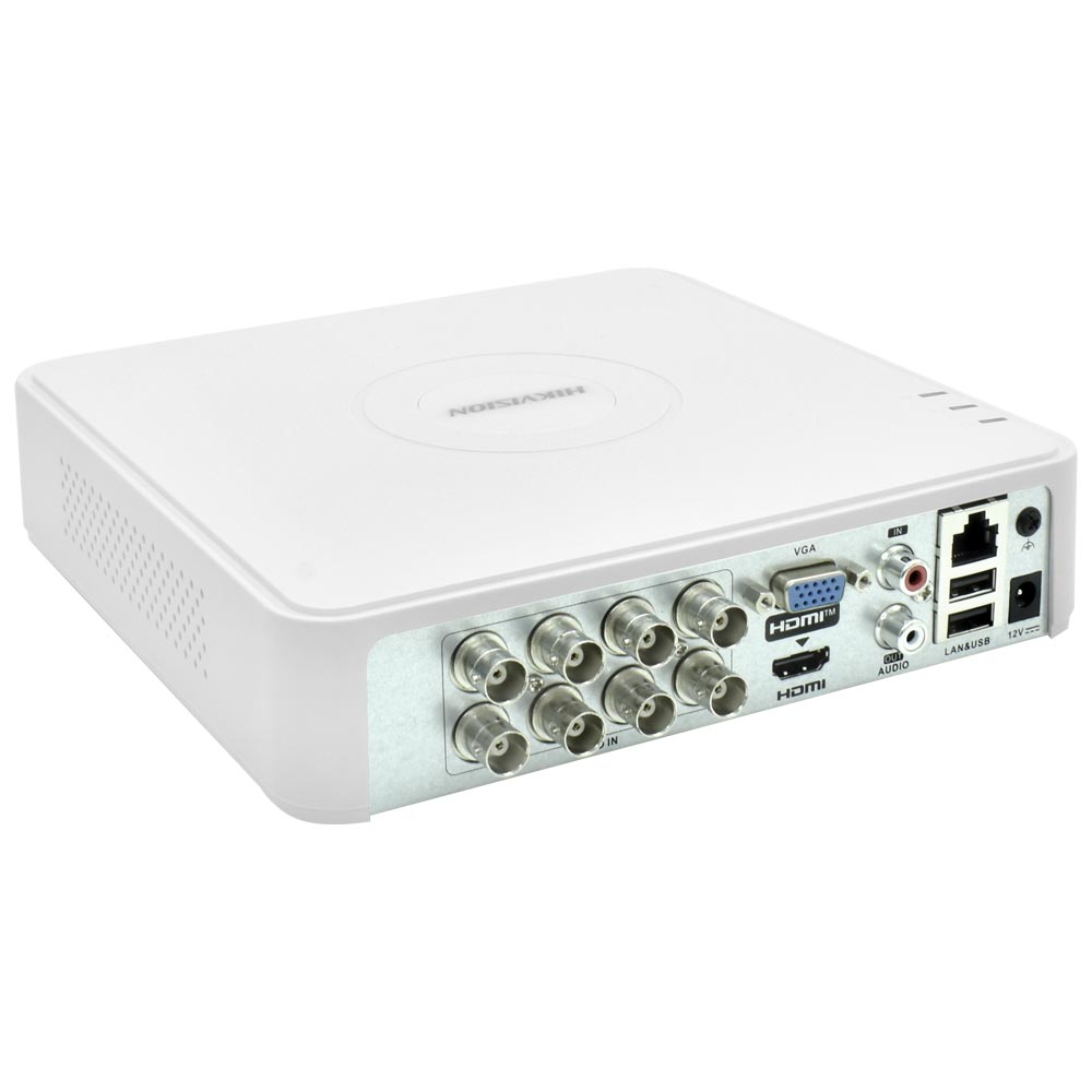 CCTV de Vigilância DVR Hikvision DS-7108HGHI-M1 Turbo HD 7200S 8CH 1080P Lite - Branco + Mouse
