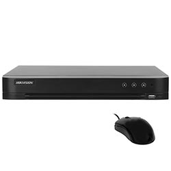 CCTV de Vigilância DVR IDS-7216HQHI-M1/XT Turbo HD Pro 16CH / HDMI / VGA / USB / LAN - Preto + Mouse