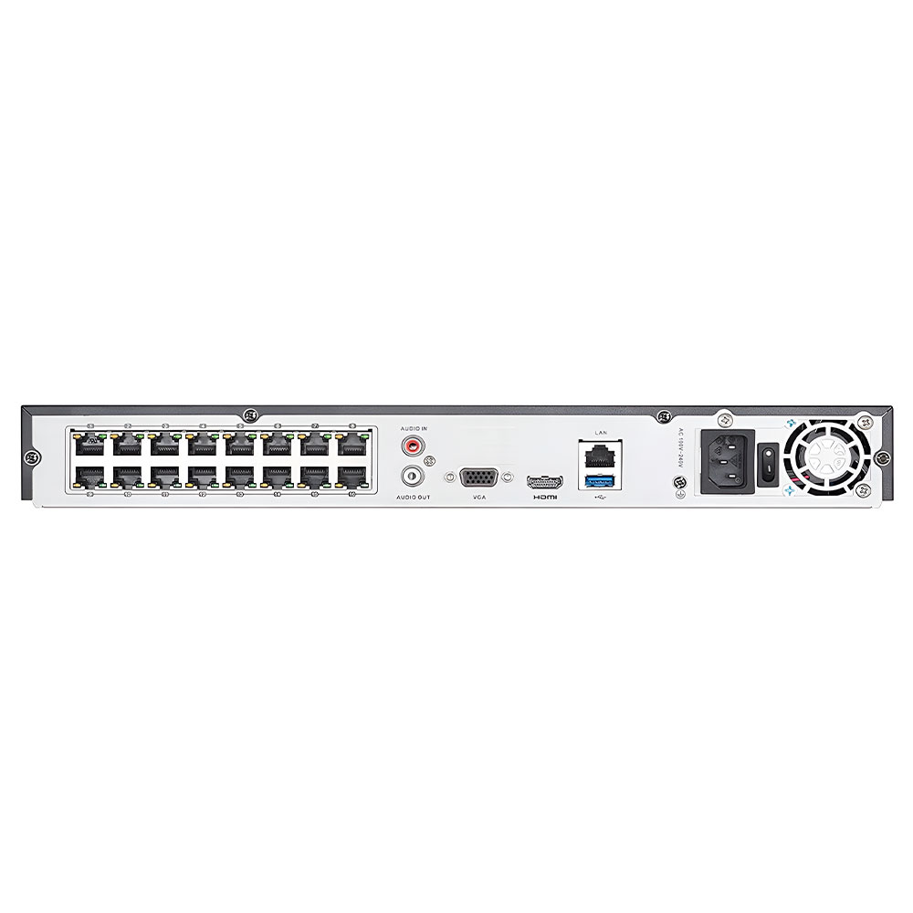 CCTV de Vigilância NVR Hikvision DS-7616NI-Q2/16P HD 7600S 16CH / 1080P - Preto + Mouse