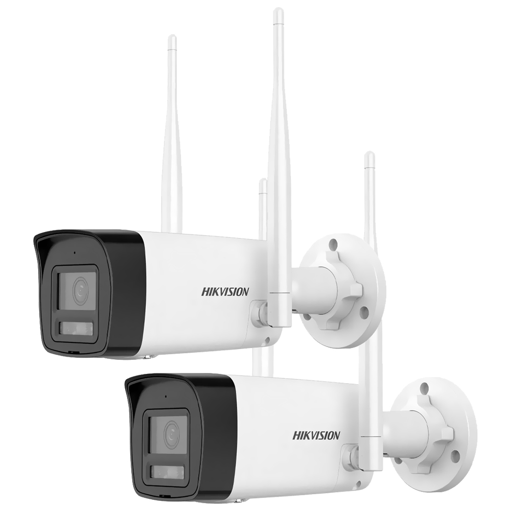 CCTV de Vigilância NVR Hikvision NKS422W0H Kit 4CH / 2 CAM / Wi-Fi 6 / LAN - Preto