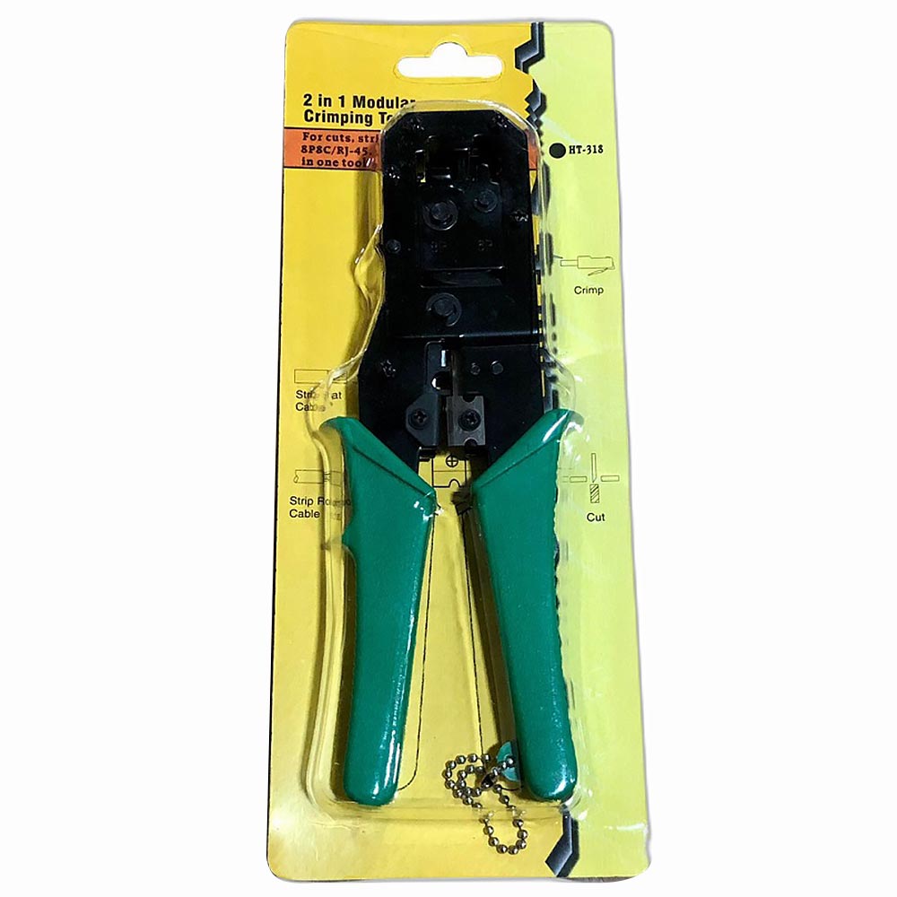 Alicate Descapador de Crimpagem 6P / 8P / RJ45 / RJ11 - JZ-70031