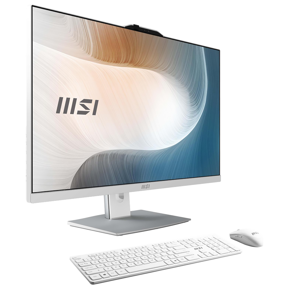 Desktop All In One MSI Modern AM242TP 1M-1097US Intel Core 5 120U Tela Touch Full HD 23.8" / 16GB de RAM / 1TB SSD - Branco