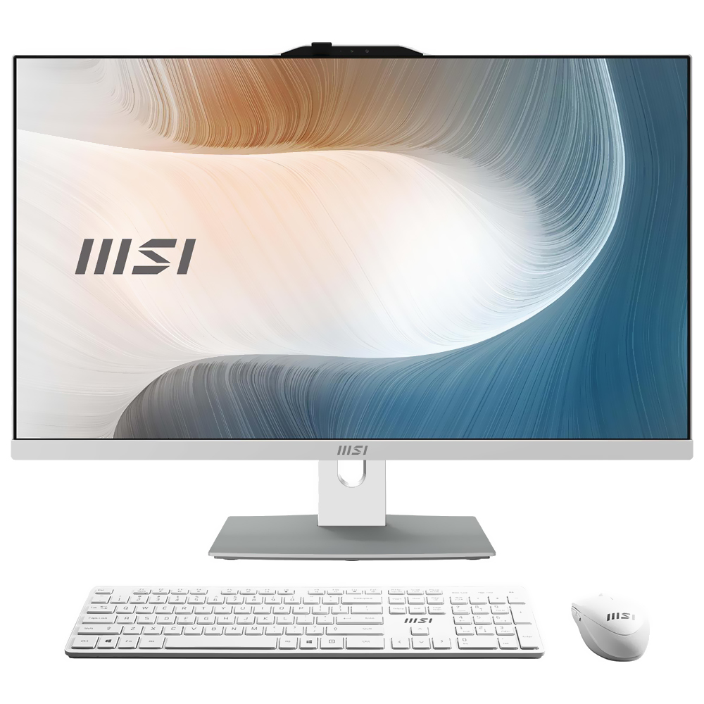 Desktop All In One MSI Modern AM242TP 1M-1097US Intel Core 5 120U Tela Touch Full HD 23.8" / 16GB de RAM / 1TB SSD - Branco