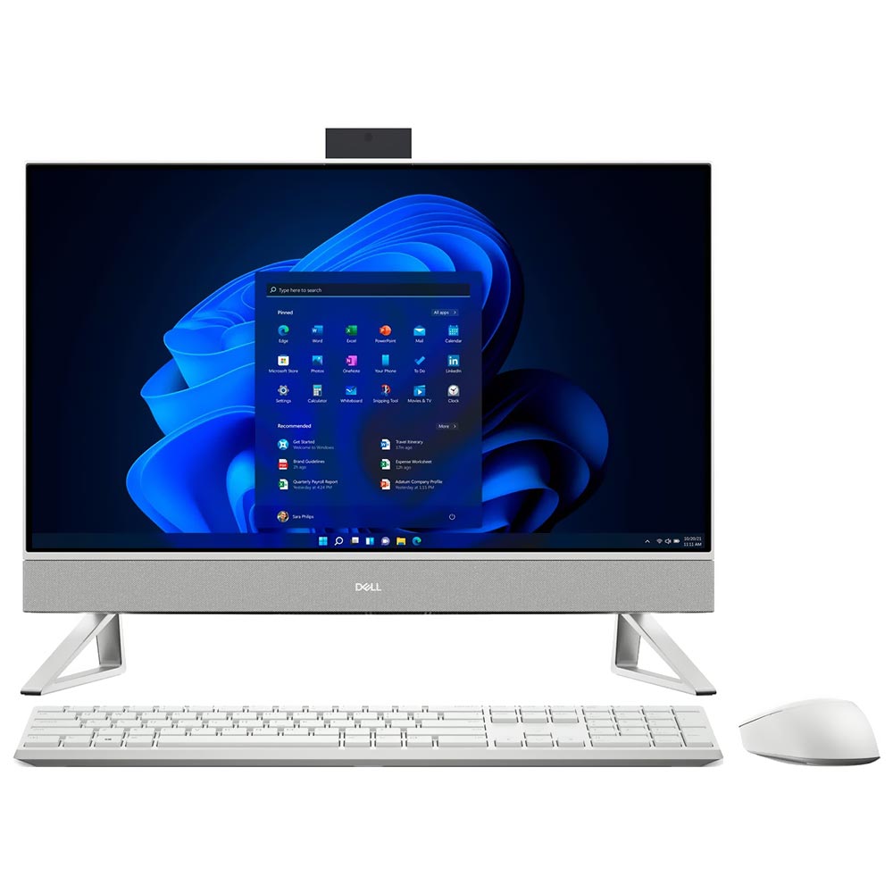 Desktop Dell I5410-5969WHT-PUS Intel Core i5 1235U de 1.3GHz Tela Touch Screen Full HD 23.8" / 12GB de RAM / 1TB + 256GB SSD - Branco