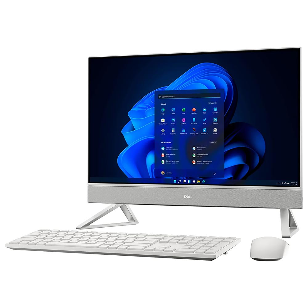 Desktop Dell I5410-5969WHT-PUS Intel Core i5 1235U de 1.3GHz Tela Touch Screen Full HD 23.8" / 12GB de RAM / 1TB + 256GB SSD - Branco