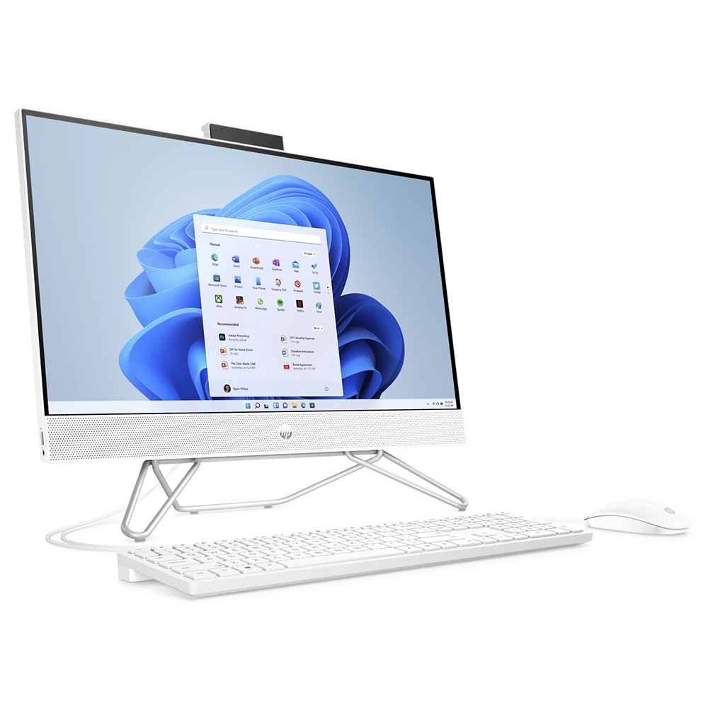 Desktop HP 24-CB0029 AMD Ryzen R5 5500U de 2.1GHz Tela Touch Screen Full HD 23.8" / 8GB de RAM / 512GB SSD - Branco