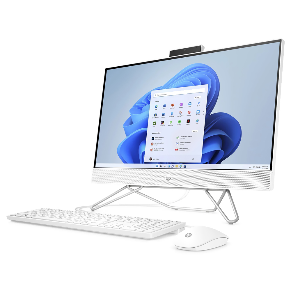 Desktop HP 24-CB0029 AMD Ryzen R5 5500U de 2.1GHz Tela Touch Screen Full HD 23.8" / 8GB de RAM / 512GB SSD - Branco
