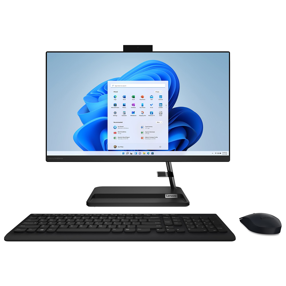 Desktop Lenovo IdeaCentre AIO 3 22ITL6 Intel Core i3 1115G4 de 3.0GHz Tela Touch Full HD 21.5" / 8GB de RAM / 256GB SSD - Preto (F0G500ELUS)