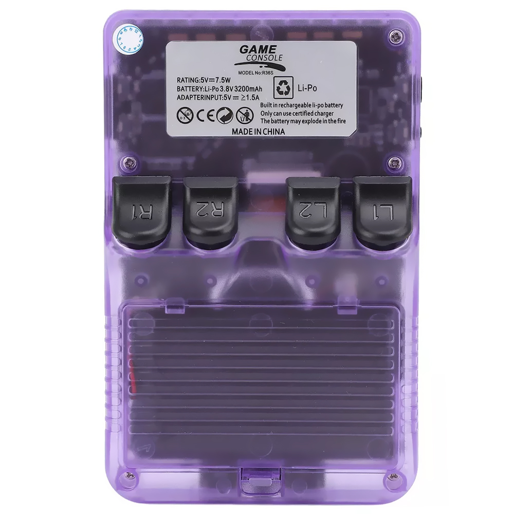 Console Blulory Game R36S 64GB - Roxo