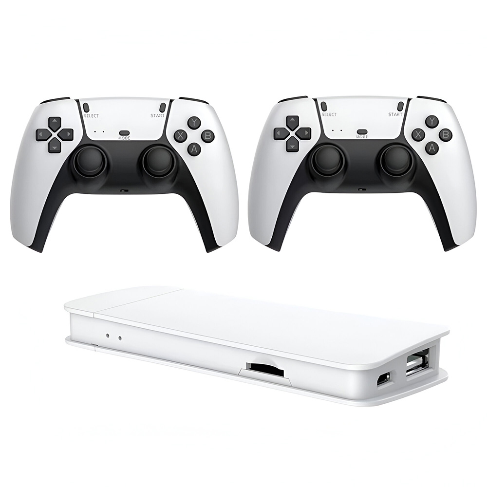 Console Game Stick 3D 4K - Branco + 2 Controles Wireless (Com 10000 Jogos)