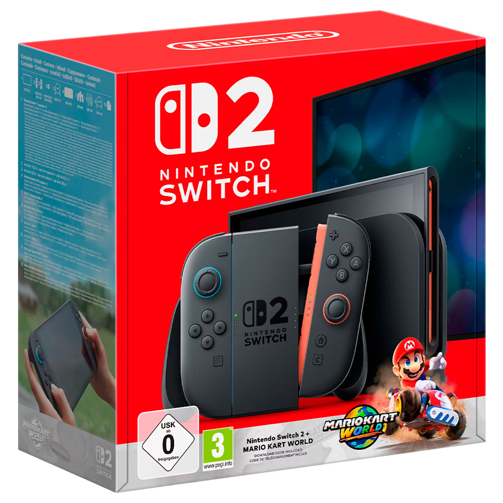 Console Nintendo Switch 2 256GB - Preto + Jogo Mario Kart World (BEE-S-KB6LA) (E6G)