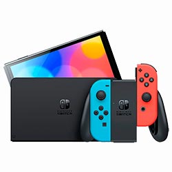 Console Nintendo Switch 64GB - Oled Azul / Vermelho Neon (HEG-S-KABAA)