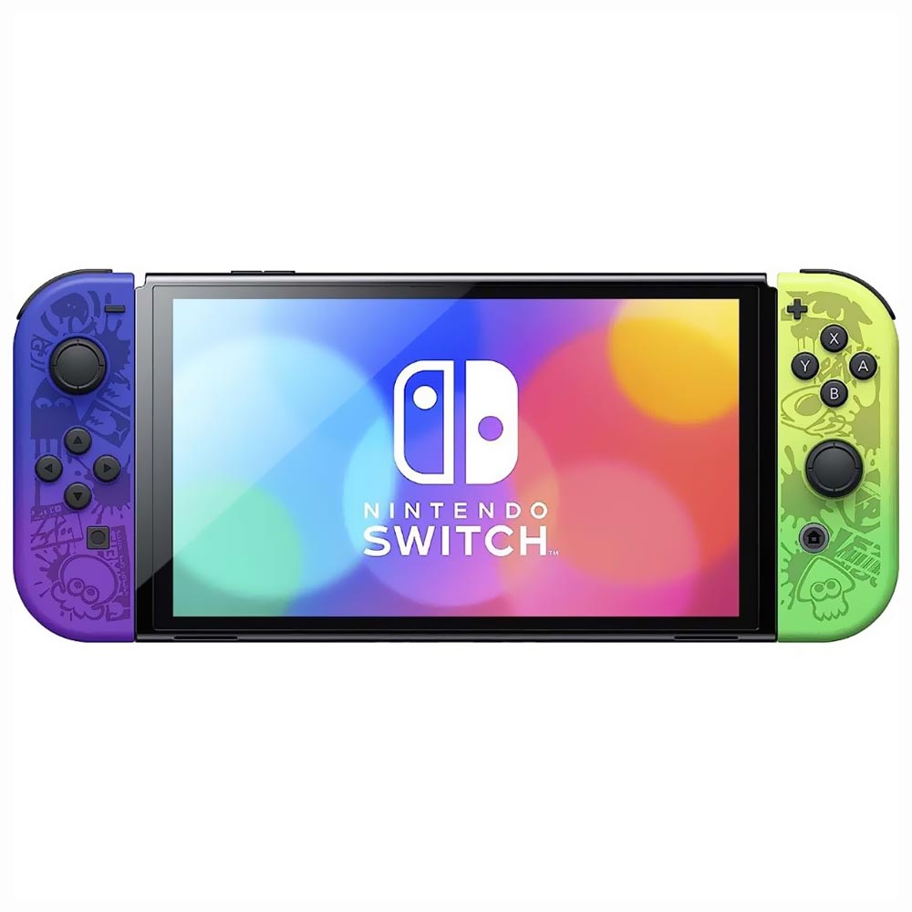 Console Nintendo Switch 64GB Splatoon Edition 3 - Oled Azul / Verde Neon (HEG-S-KCAAA) (Japonês)