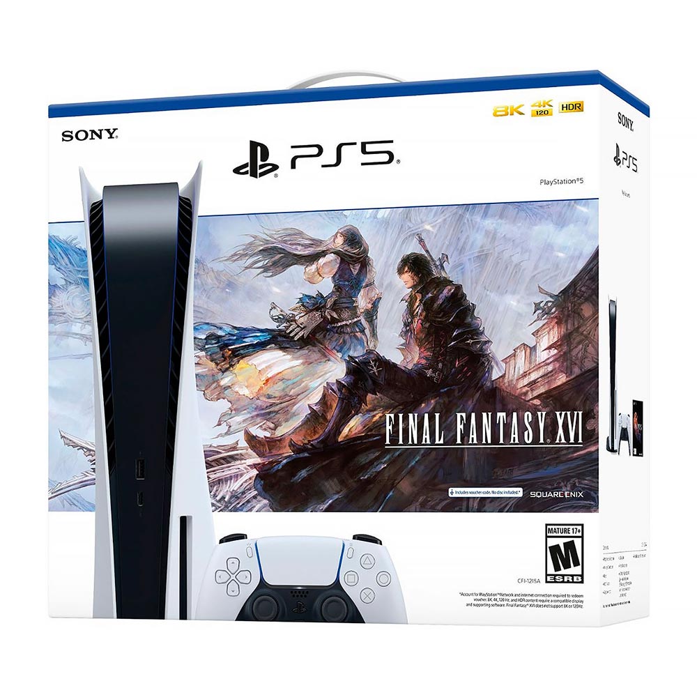 Consola Sony Playstation 5 Standard 825GB Branca + Jogo Final Fantasy XVI ( Digital) - Novo Atalho - O caminho mais económico para as suas compras em  tecnologia.