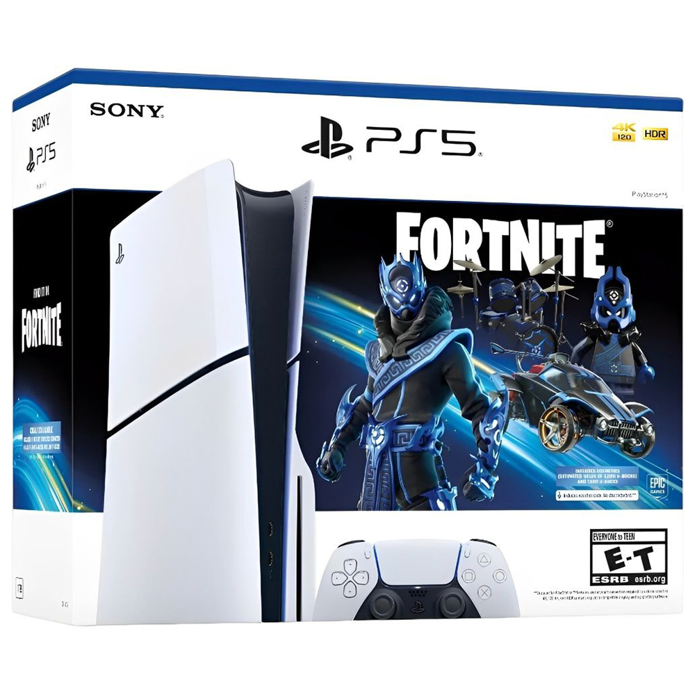Console Sony PlayStation 5 Slim CFI-2015 A01X 1TB / 4K / Standard Edition / Bivolt - Branco + Jogo Fortnite Cobalt Star