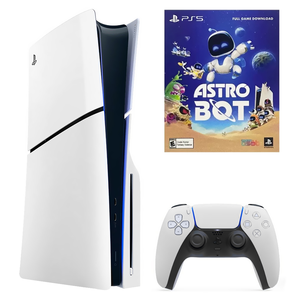 Console Sony PlayStation 5 Slim CFI-2015 A01X 1TB / Standard Edition / Bivolt - Branco + Jogo Astro Bot (Americano)