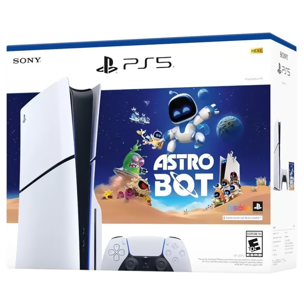 Console Sony PlayStation 5 Slim CFI-2015 A01X 1TB / Standard Edition / Bivolt - Branco + Jogo Astro Bot (Americano)