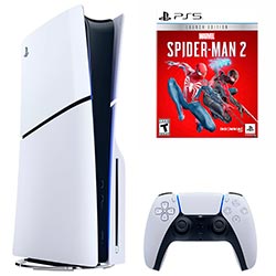Console Sony PlayStation 5 Slim CFI-2015A 1TB / 8K / 4K / Bivolt - Branco + Jogo Marvel Spiderman 2
