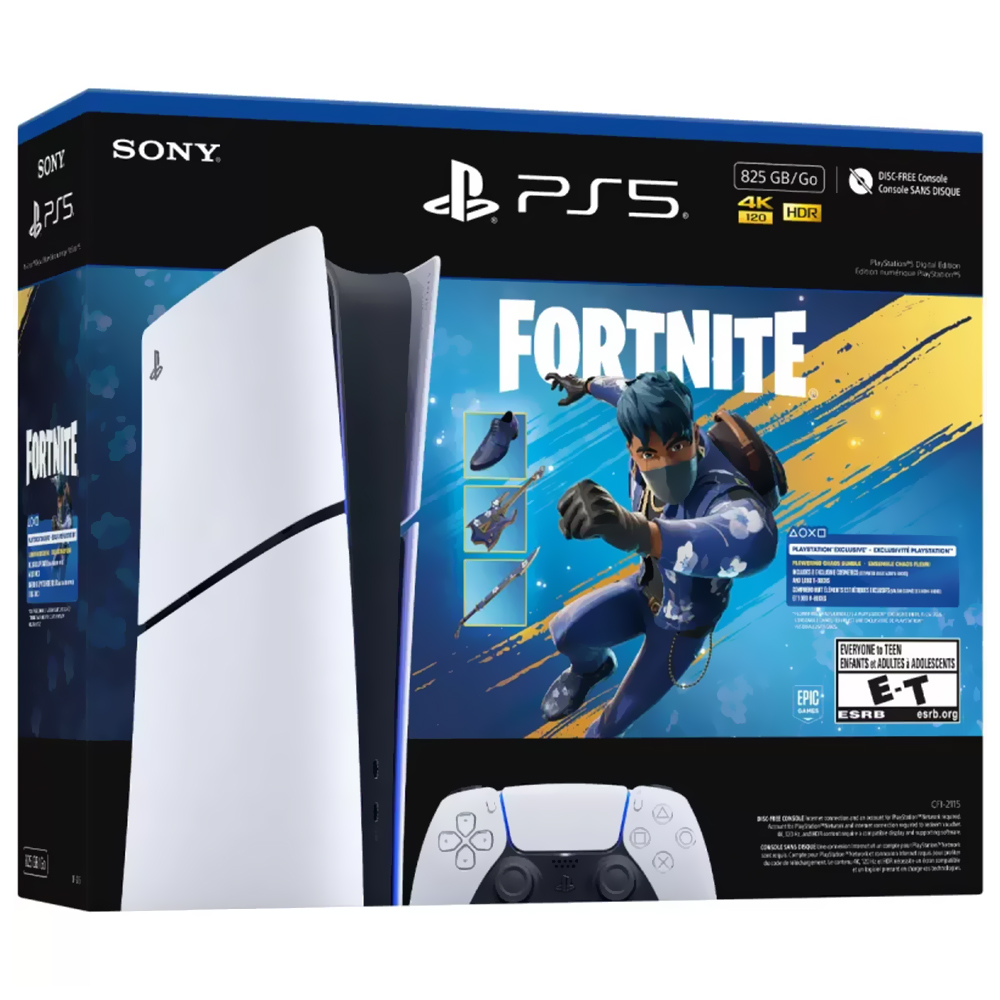 Console Sony PlayStation 5 Slim CFI-2115 B01X 825GB / Digital Edition / Bivolt - Branco + Jogo Fortnite Cobalt Star
