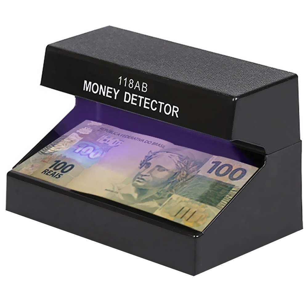 DETECTOR DE DINHEIRO FALSO AD-118AB PRETO BIVOLT