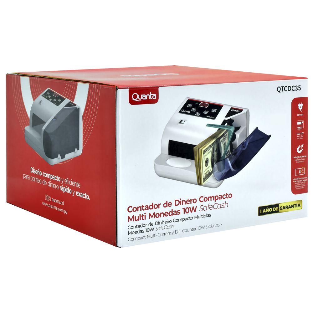 Máquina de Contar Dinheiro Quanta QTCDC35 Bivolt