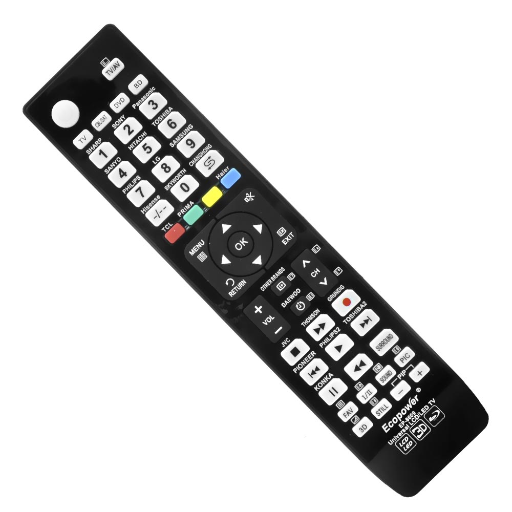 CONTROLE REMOTO ECOPOWER EP-8609 UNIVERSAL PRETO