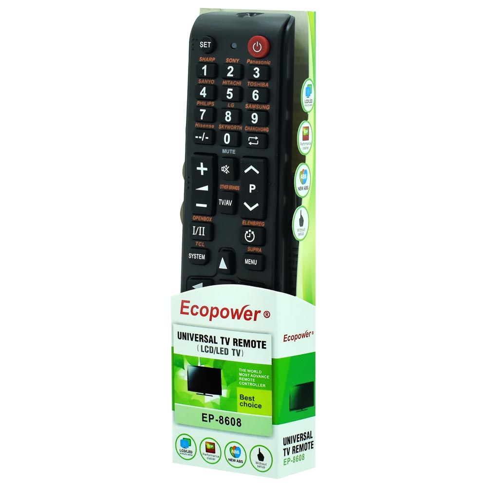 Controle Universal Ecopower EP-8608 - Preto