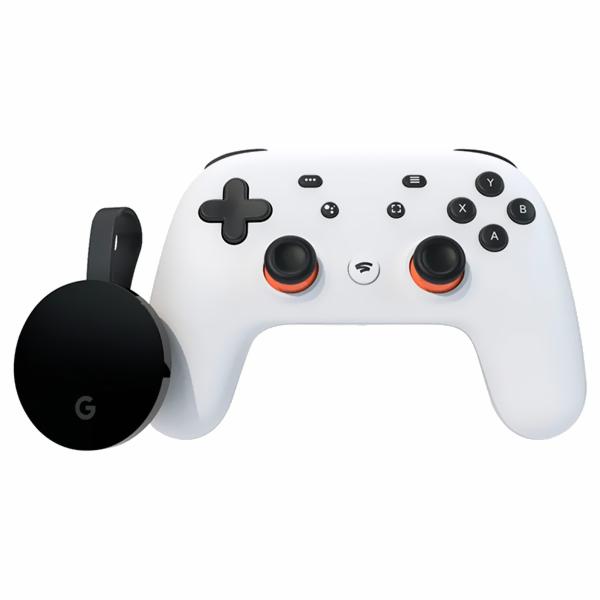 Controle Google Stadia Premiere - Edition Branco + Chromecast Ultra - GA00722-US