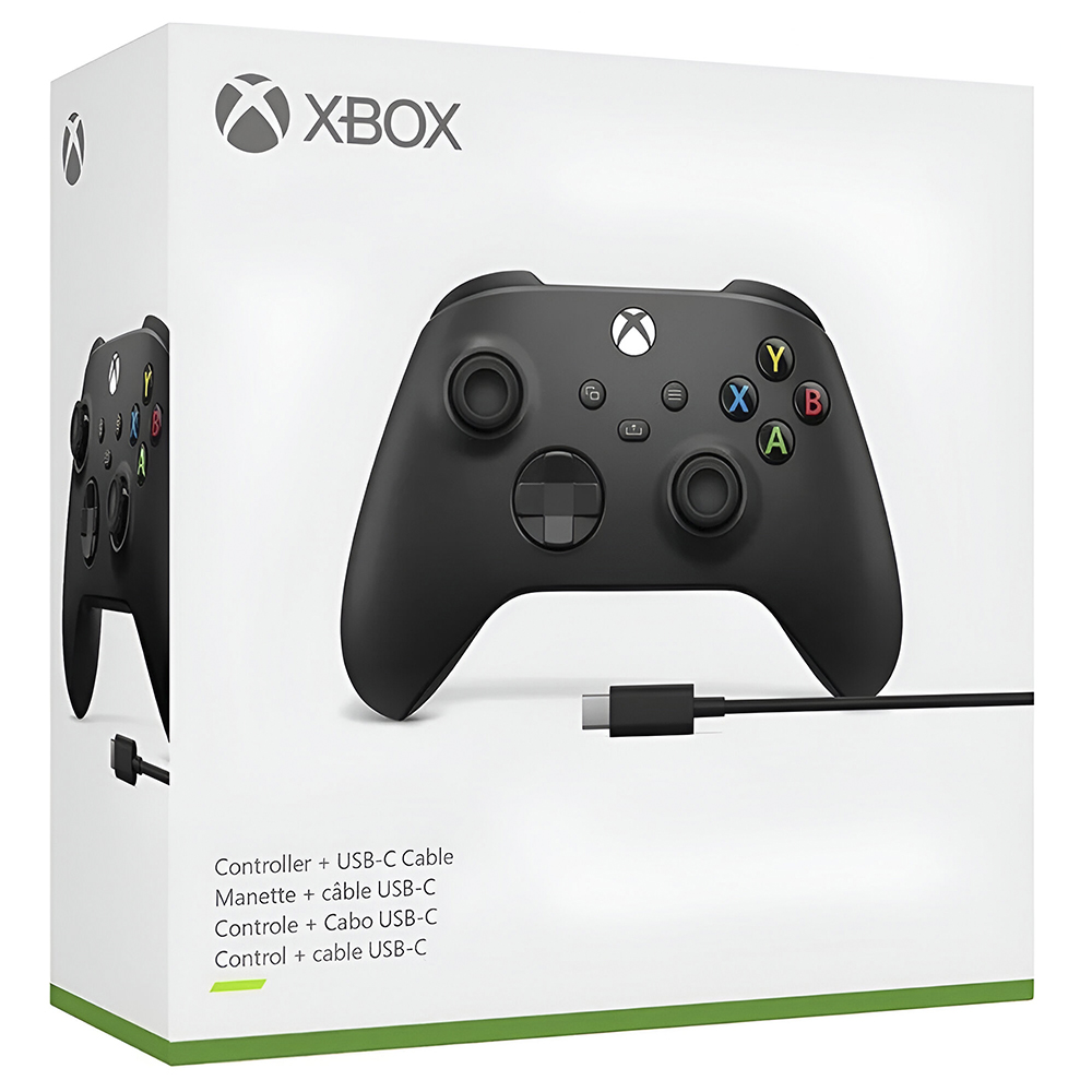 Controle Microsoft para Xbox Wireless / Cabo USB-C - Preto