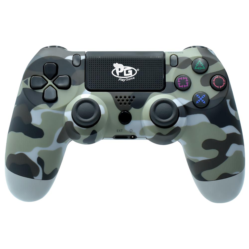 Controle Play Game Dualshock para PS4 Wireless - Cinza Camuflado