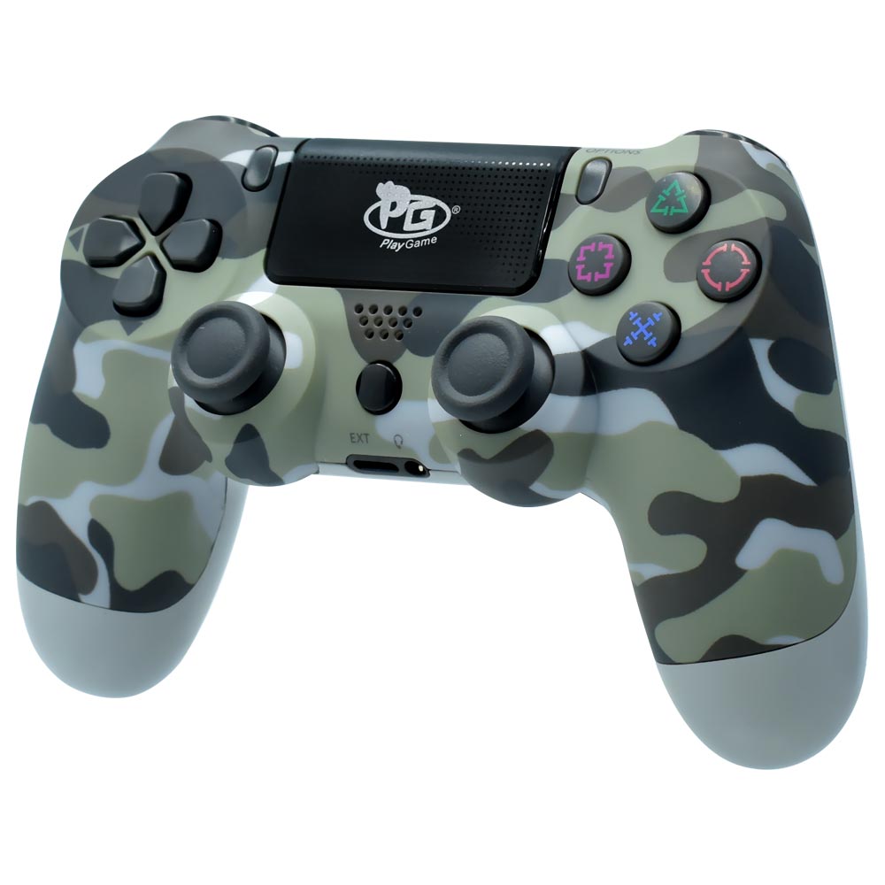 Controle Play Game Dualshock para PS4 Wireless - Cinza Camuflado