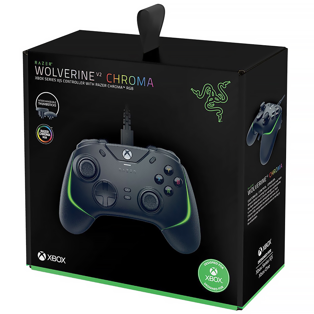 Controle Razer Wolverine V2 / USB - Preto (RZ06-03560100-R3U1)