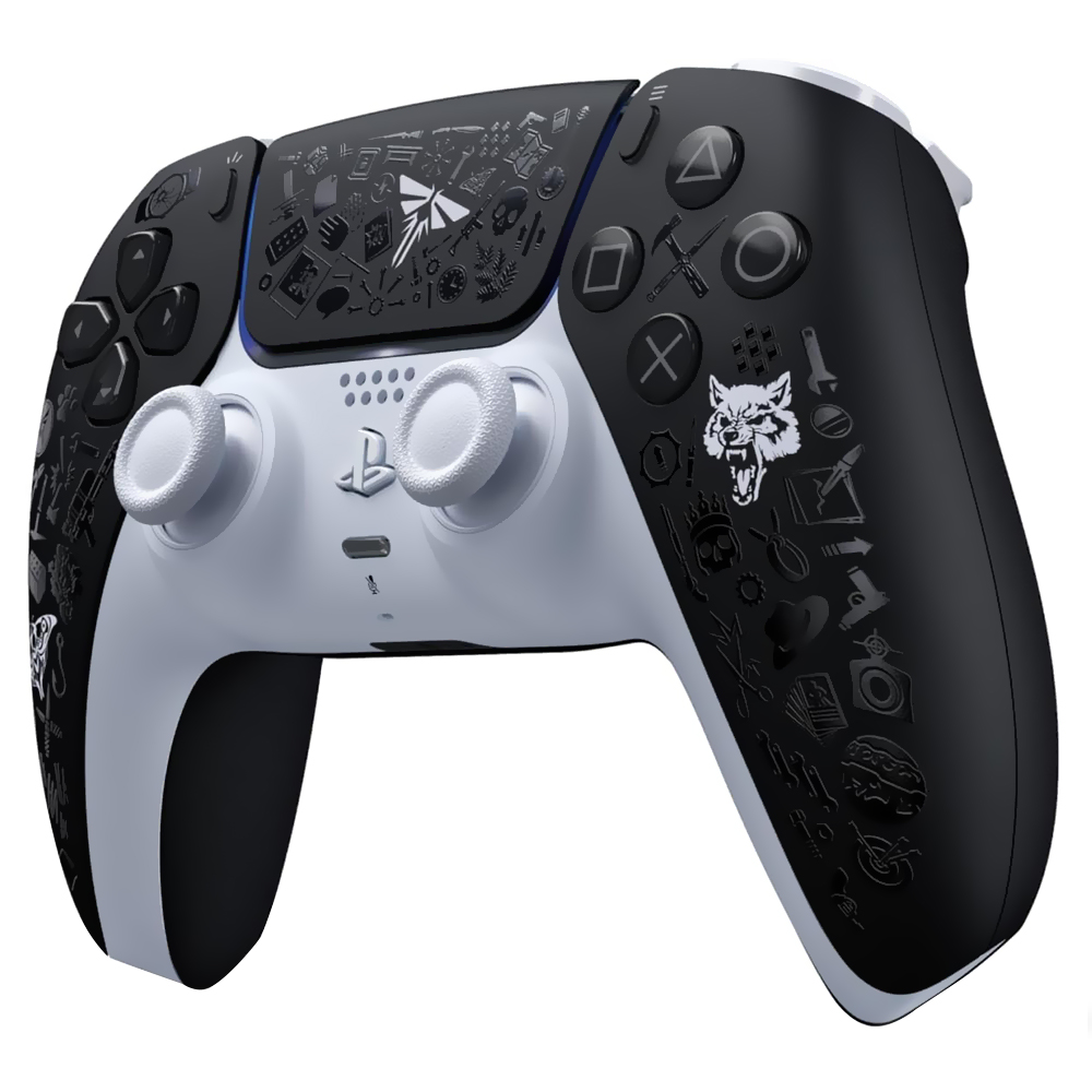 Controle Sony DualSense para PS5 The Last of Us Limited Edition - Preto / Branco (CFI-ZCT1W)
