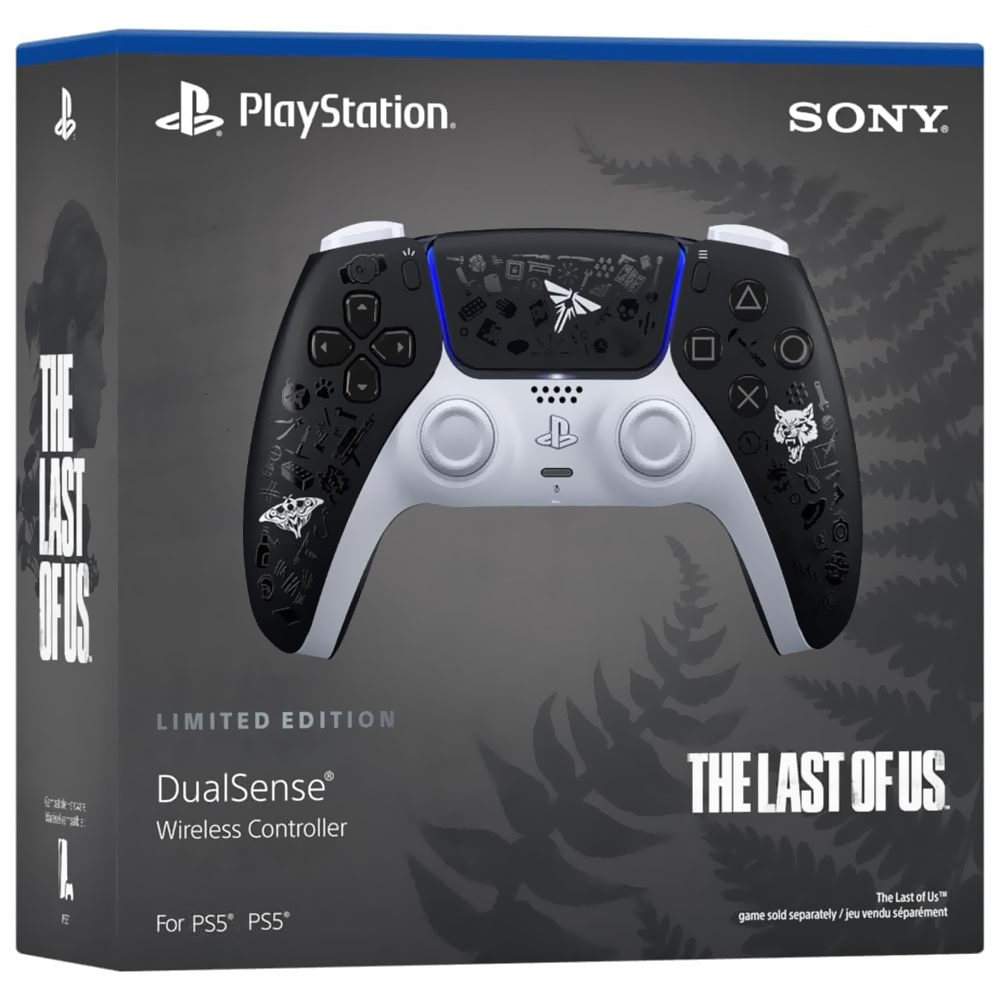 Controle Sony DualSense para PS5 The Last of Us Limited Edition - Preto / Branco (CFI-ZCT1W)
