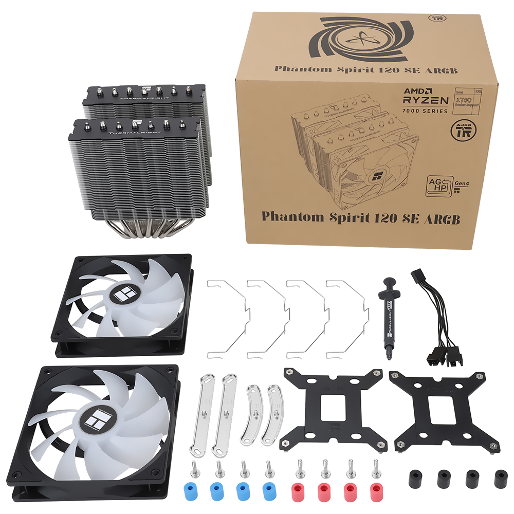Cooler para Porcessador Phantom Assassin Spirit 120 SE TL-C12B-S V2 ARGB 120MM - Preto