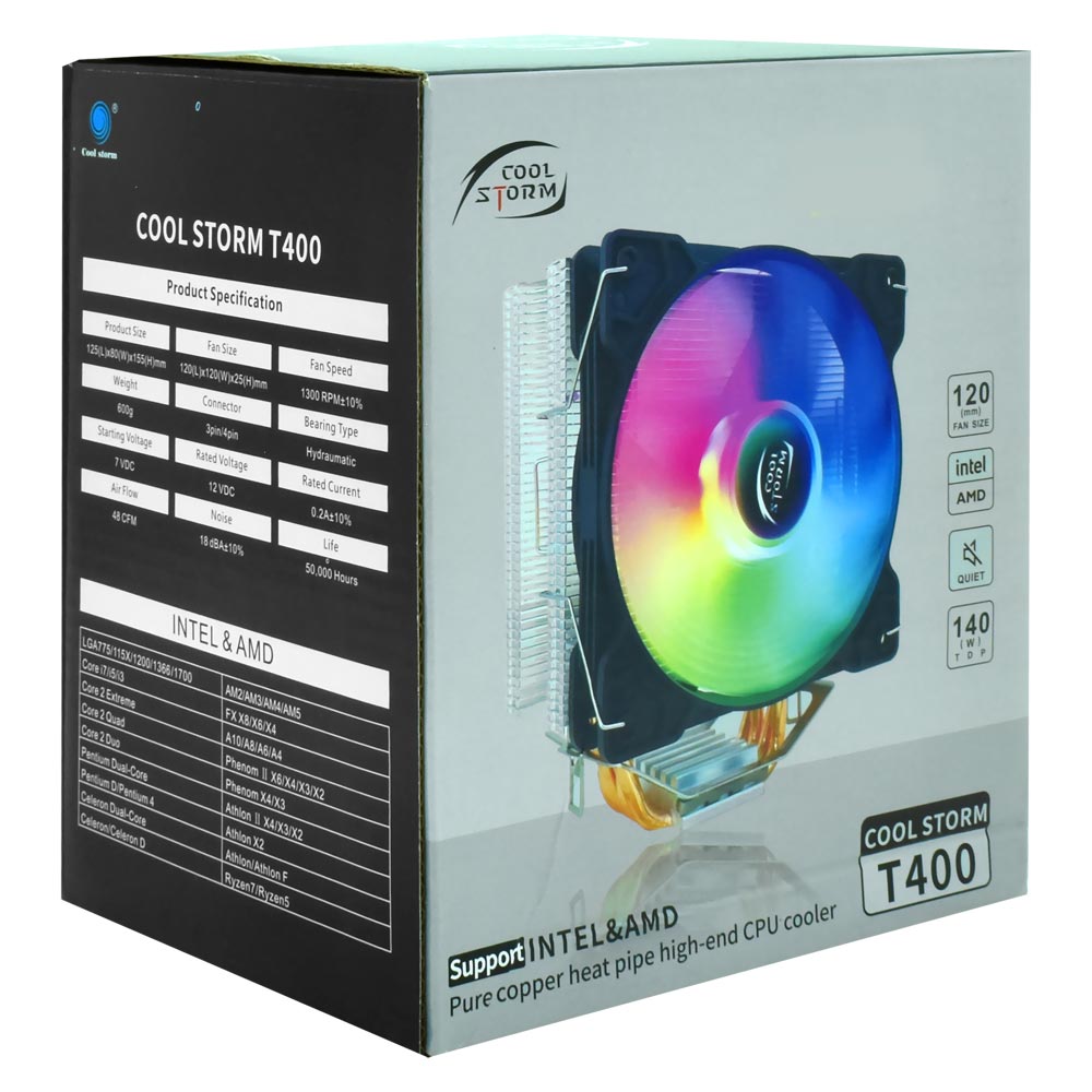 Cooler para Processador Cool Storm T400 Air 120MM RGB